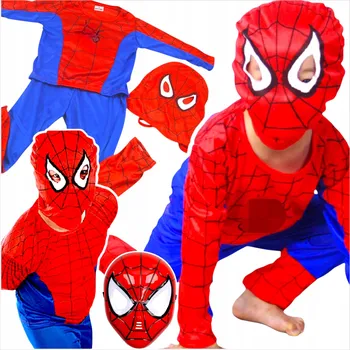 Karnevalový kostým KOSTÝM Spiderman KOSTÝM PRO CHLAPCE NA PLES, KARNEVAL + MASKA 4v1 KOMPLET