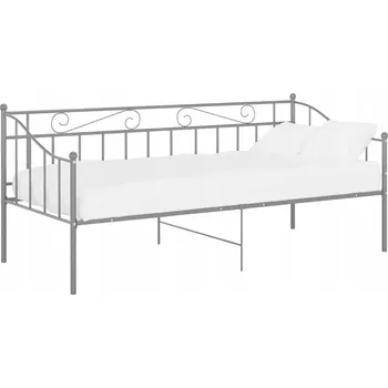 Pohovka Stylová šedá pohovka 206,5 x 95 x 89,5 cm, kovový rám, pro hosty