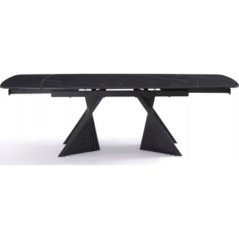 Jídelní stůl Rozkládací obdélníkový jídelní stůl keramický 160(240)x90cm Procida Černý