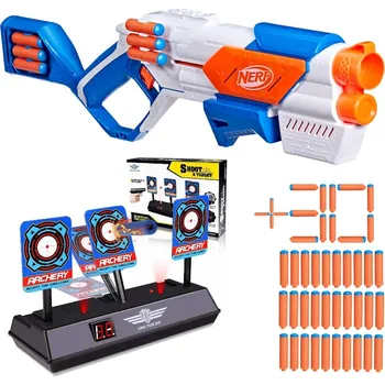 Nerf N Series sada pistole Strikeback G0218 + elektronický terč (3 cíle) + 30 šipek N1