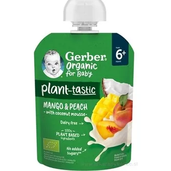 Nestlé Gerber Organic Kapsička Mango, broskev, kokos 80 g