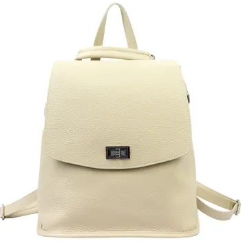 Městský batoh Dámský kožený batoh Luka 24-075 světle béžový