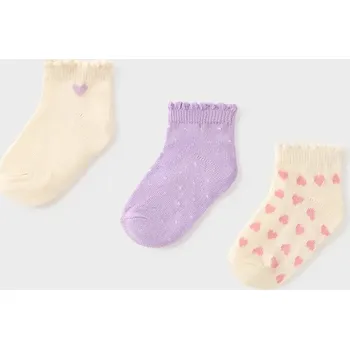 Dívčí oblečení Dětské ponožky Mayoral 3-pack 10141.4F.Baby.PPY2 fialová 40X, vel. 23/25