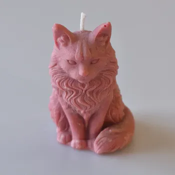 Svíčka Evička Candles Kočička svíčka 50 g – ručně vyráběná Barva: Hnědá