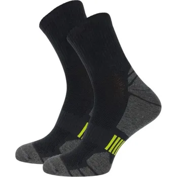 Tříbarevné černo-zelené pánské ponožky Active