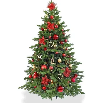 Bytová dekorace LAALU Vánoční stromek zdobený - VÁNOČNÍ HVĚZDY, 106 ks ozdob, 150 cm