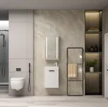 Erga Hana, zrcadlová galerka s LED osvětlením 40x70cm s integrovanou zásuvkou, bílá, ERG-V05-HANA-4070-WH