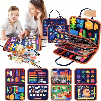 Hračka pro nejmenší Smyslová knížka pro děti Farma zvířátka na suchý zip