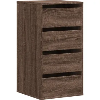 Komoda Komoda hnědý dub 40 x 41 x 76 cm, 4 zásuvky, dřevotříska