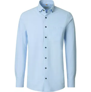 Pánská košile Velká pánská košile s dlouhým rukávem Redmond 261010111-100 světle modrá (4XL)