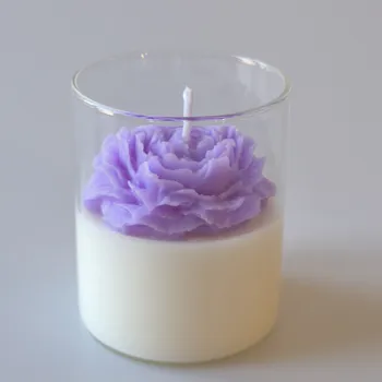 Svíčka Evička Candles Lilie sójová svíčka ve skle 150g - ručně vyráběná Barva: Bílá