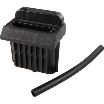 příslušenství k bráně LOCINOX® CGS doraz brány a pouzdro pro zástrč SUBY - středová dolní zarážka křídel brány, k zabetonování