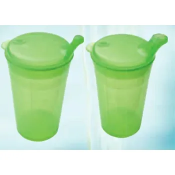 Sundo Hrnek se dvěma víčky s krátkými náustky, nápoje, pokrmy, 250 ml, zelená