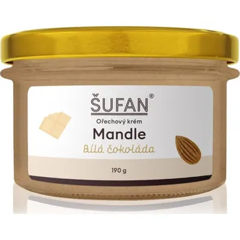 Cukrovinka Šufan Mandlové máslo bílá čokoláda mandlový krém s čokoládou 190 g