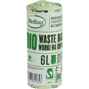Pytle na odpadky Pytle na bioodpad BioBag 6l 20 ks