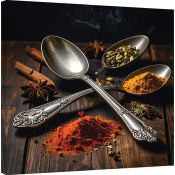 Obraz Obraz do kuchyně, restaurace, baru, jídelny, Koření Jídlo Příbory 60x60