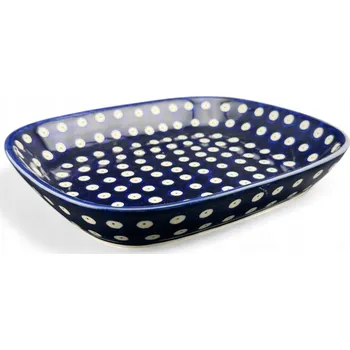Talíř Miska na obalování, servírovací talíř Kropka 22,5 cm 70A, G2 Ceramika Bolesławiec