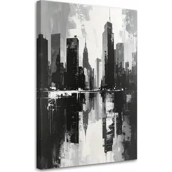 Obraz Obraz do obýváku, ložnice, kanceláře, Černobílé Město Budovy imitace 40x60
