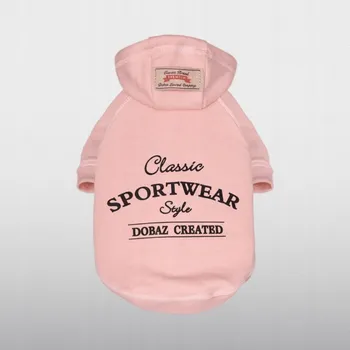 Pánská móda SVĚTLERŮŽOVÁ MIKINA S PSY DOBAZ S