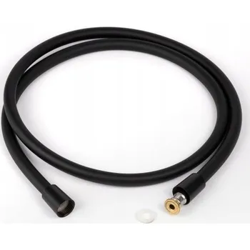 Sprchová hadice Sprchová hadice silikonová šedá černá GUMOVÁ HLADKÁ 150 cm PVC 360°