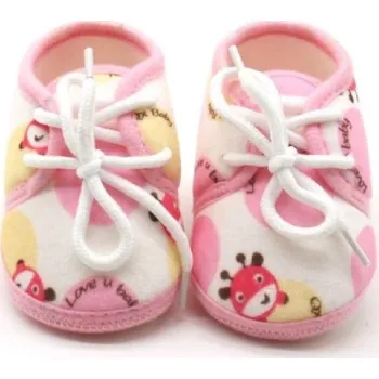 Dívčí obuv Dětské capáčky se žirafou růžová 6-12 měsíců