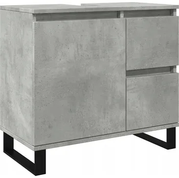 Koupelnový nábytek Koupelnová skříňka s železnými nožičkami, šedá betonu, 65 x 33 x 60 cm