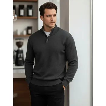 Pánské oblečení Pánský svetr DSTREET ŠEDÁ XL