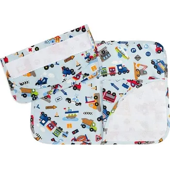 prostírání Snídaňová sada Filet pro Silo z bavlny, světle modré prostírání Americana, auta