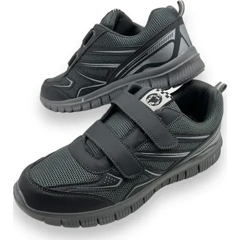 Pánské tenisky Sport Pánské šedé tenisky na suchý zip 01 Barva: Šedá, Velikost: 46