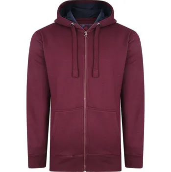 Pánská mikina KAM mikina pánská KBS 503H nadměrná velikost 7XL bordó