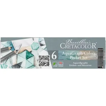 Pastelka Sada akvarelových grafitových pastelek AquaGraph v plechovém pouzdře Cretacolor 6ks