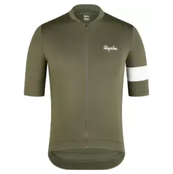 Cyklistické oblečení Rapha pánský cyklistický dres Core, olivově zelená - M