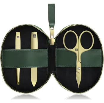 Zwilling Premium Zwilling Premium Gold pilník na nehty 13 cm + Zwilling Premium Gold nůžky na nehty a nehtovou kůžičku 9 cm + Zwilling Premium Gold pinzeta šikmá 1 ks