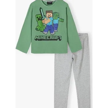 Chlapecké pyžamo Fashion UK Pyžamo zelenošedé 128