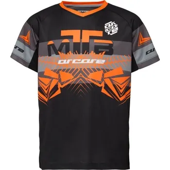 Cyklistické oblečení Dětský cyklistický dres Arcore PEIXOTO 116/122 Černá, Šedá, Oranžová