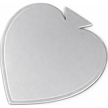 Cake star Podložka pod minidezerty stříbrná list 8,5x9,5 cm