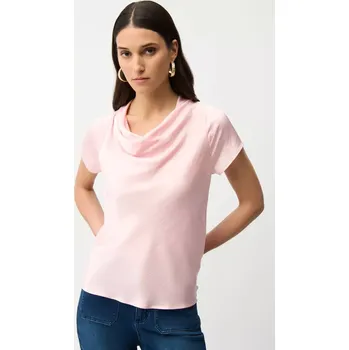 Dámské tričko JOSEPH RIBKOFF dámský saténový top růžový s jemným vodovým výstřihem