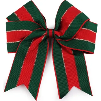 Vánoční dekorace Vánoční mašle rypsová 12x13 cm Varianta: zelená tmavá červená, Balení: 6 ks