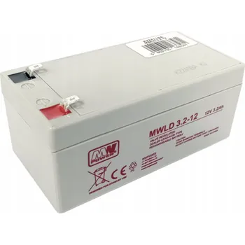 Záložní baterie AKUMULÁTOR AGM MW POWER 3.2Ah 12V VRLA MWLD 3 BATERIE PRO ALARM, ZÁLOŽNÍ ZDROJ MWLD 3