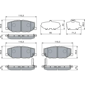 Brzdová destička Sada brzdových destiček, kotoučová brzda BOSCH 0 986 460 150