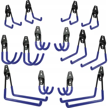 Věšák 14x Nástěnný hák rovný kulatý nářadí garáž zahrada vybavení věšák