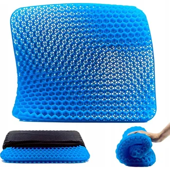 Polštář ORTOPEDICKÝ POLŠTÁŘ PROFILOVANÝ PRO SEDĚNÍ DO KANCELÁŘE PRODYŠNÝ GELOVÝ