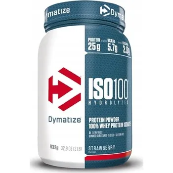 Protein DYMATIZE ISO 100 932G HYDROLYZÁT PROTEIN JAHODA WPI WPH
