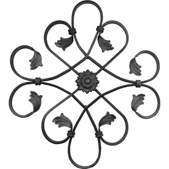 Zábradlí kovářský ornament 3826 - ozdobný kovaný prvek 580 x 510 mm, profil 16 x 8 mm