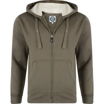 Pánská mikina KAM mikina pánská KBS 503H nadměrná velikost 3XL olivová