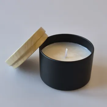 Svíčka Evička Candles Kokosová sojová svíčka v plechovce 85 g - ručně vyráběná Barva: Béžová