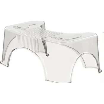 Stolička Eco produkty Toaletní stolička na wc Crystal; záchodová stolička pro zdravější vyprazdňování; podstavec k toaletě - PODNOŽKA PŘI SEZENÍ NA TOALETĚ