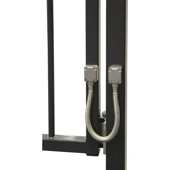 Pohon brány nerezová chránička kabelu LOCINOX® DVK-HD - ochrana elektroinstalace u křídlové brány, délka 450 mm, vnitřní průměr 9 mm