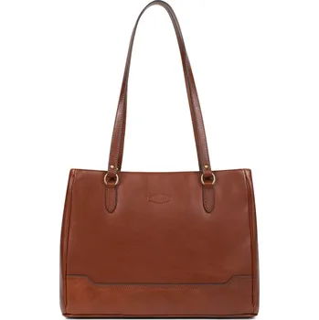 Kabelka Dámská kožená kabelka Hexagona Jeanne hnědá