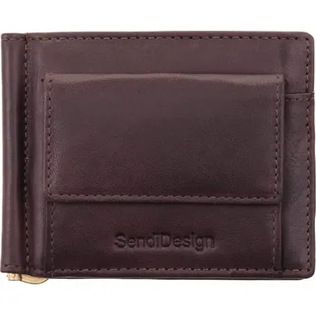 Peněženka Sendi Design Pánská kožená dolarovka Sendi Rohan hnědá